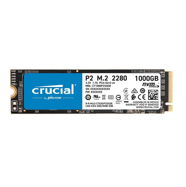 Crucial P2 1TB M.2 NVMe PCIe SSD/Solid State Drive