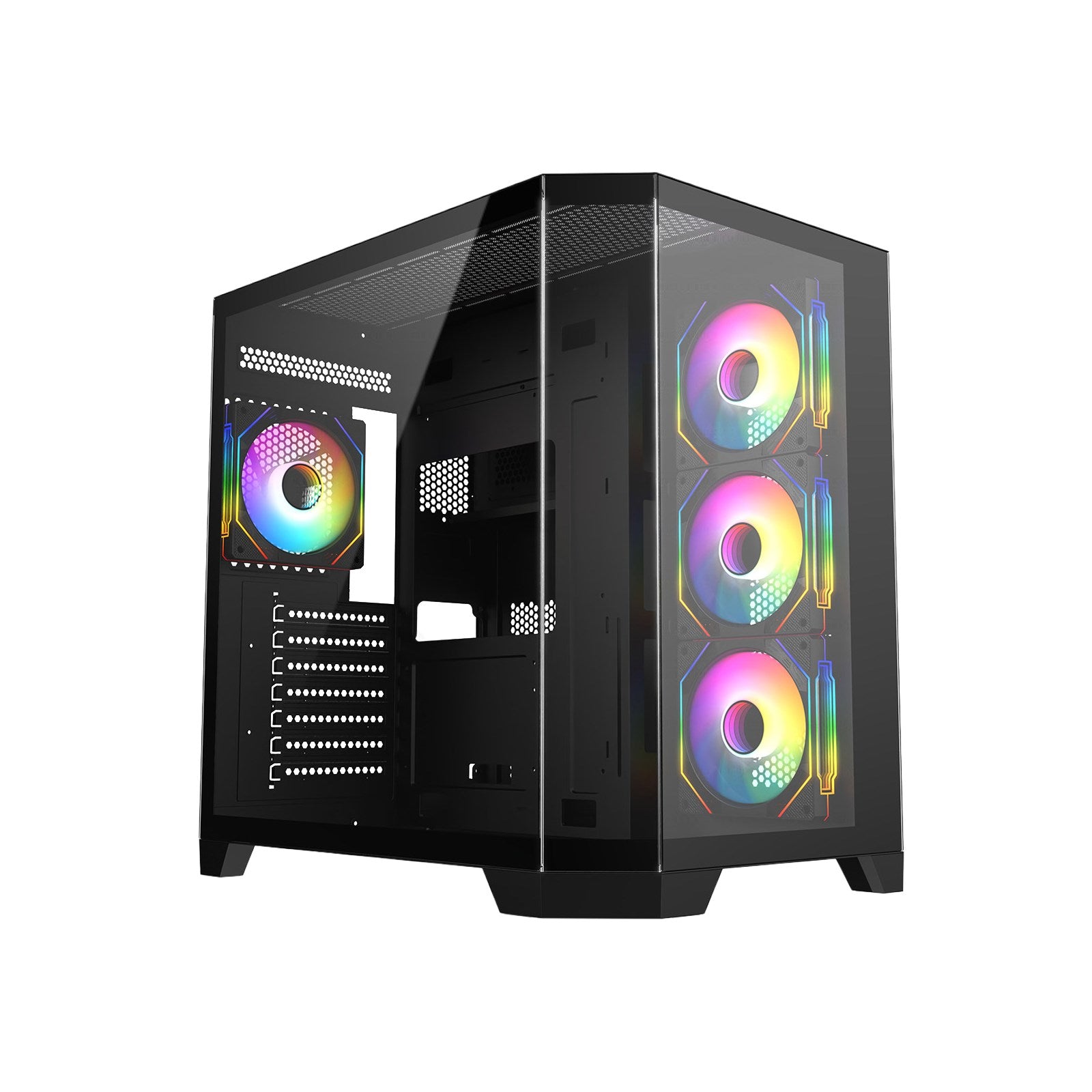 Mid Tower Gaming Case - Black/White