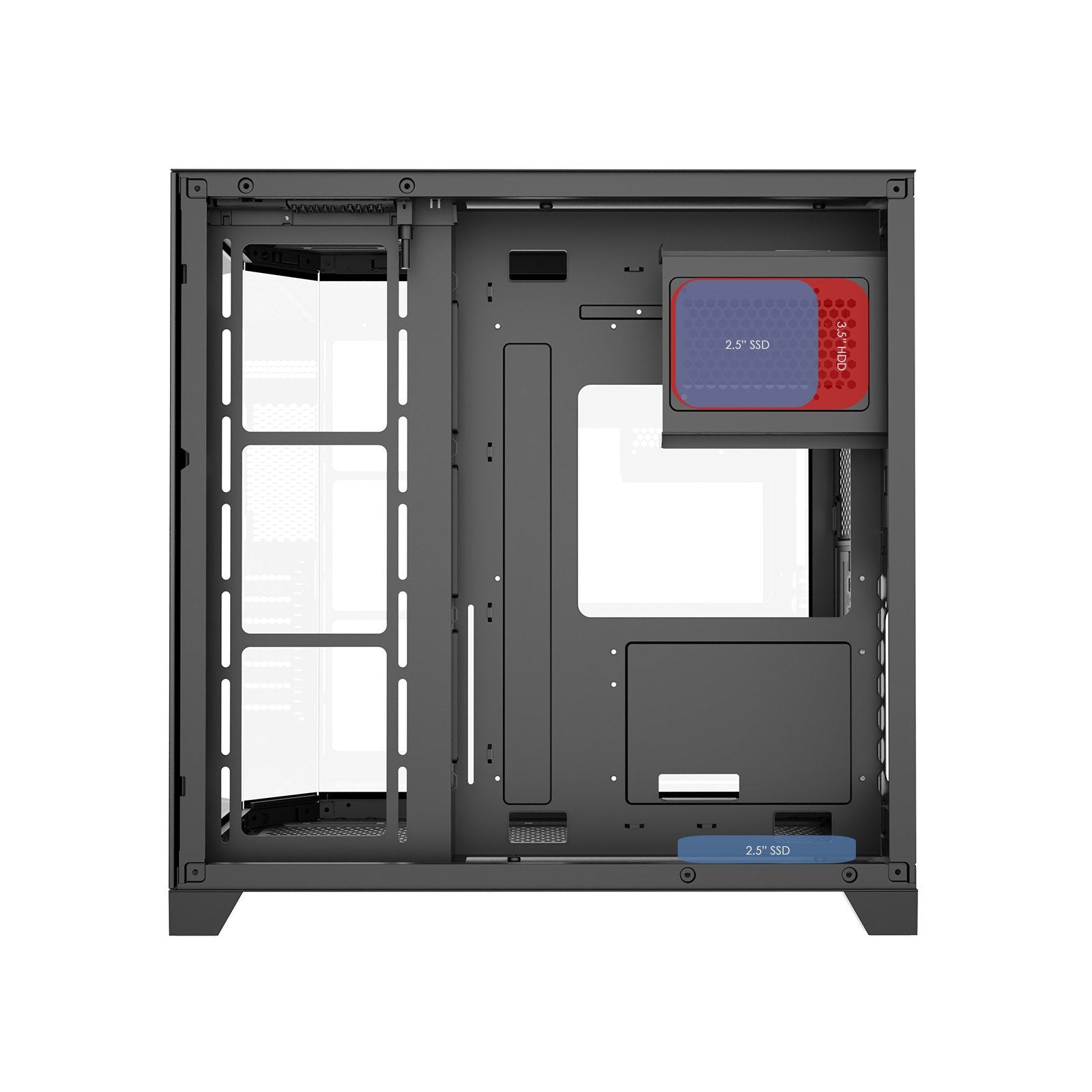 Mid Tower Gaming Case - Black/White