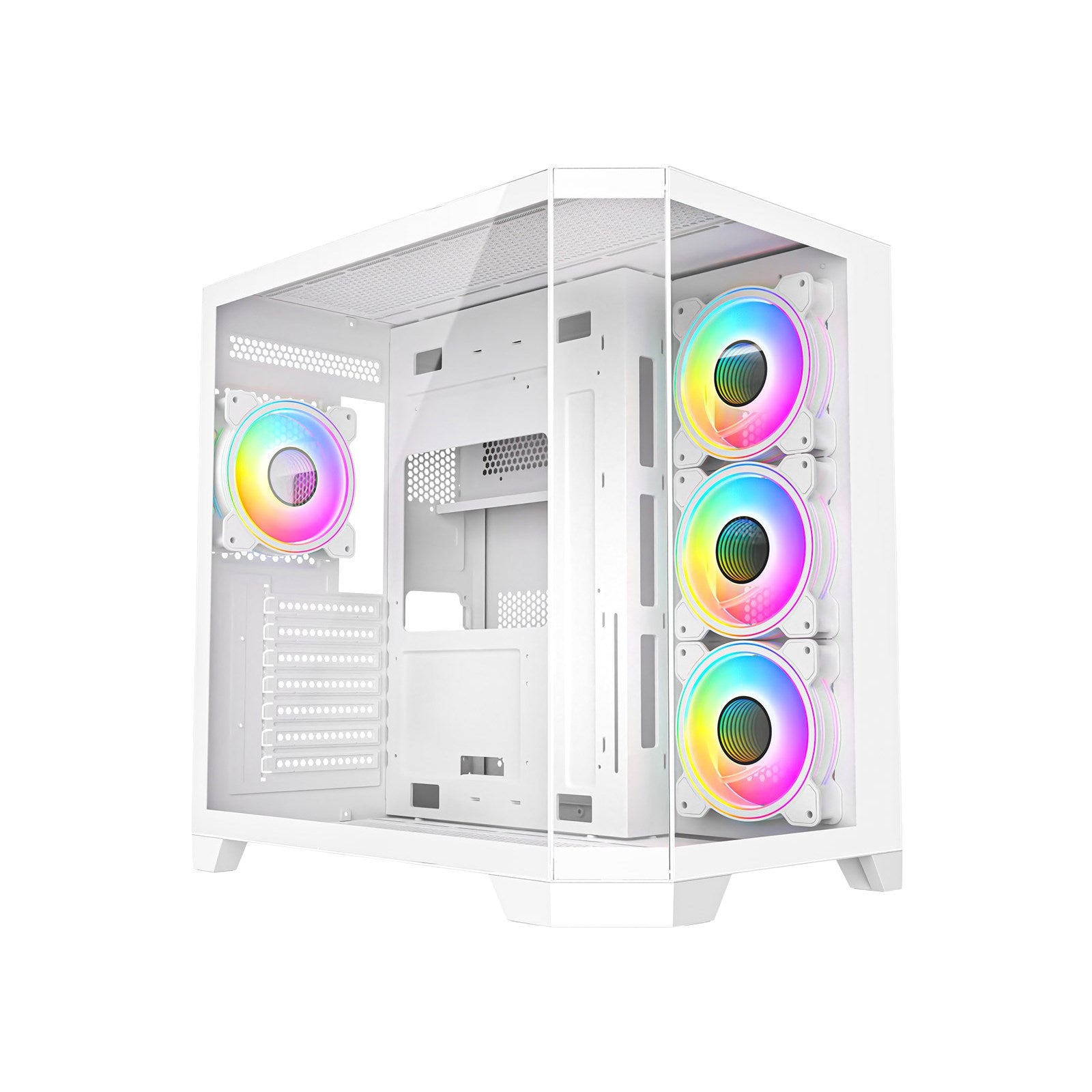 Mid Tower Gaming Case - Black/White