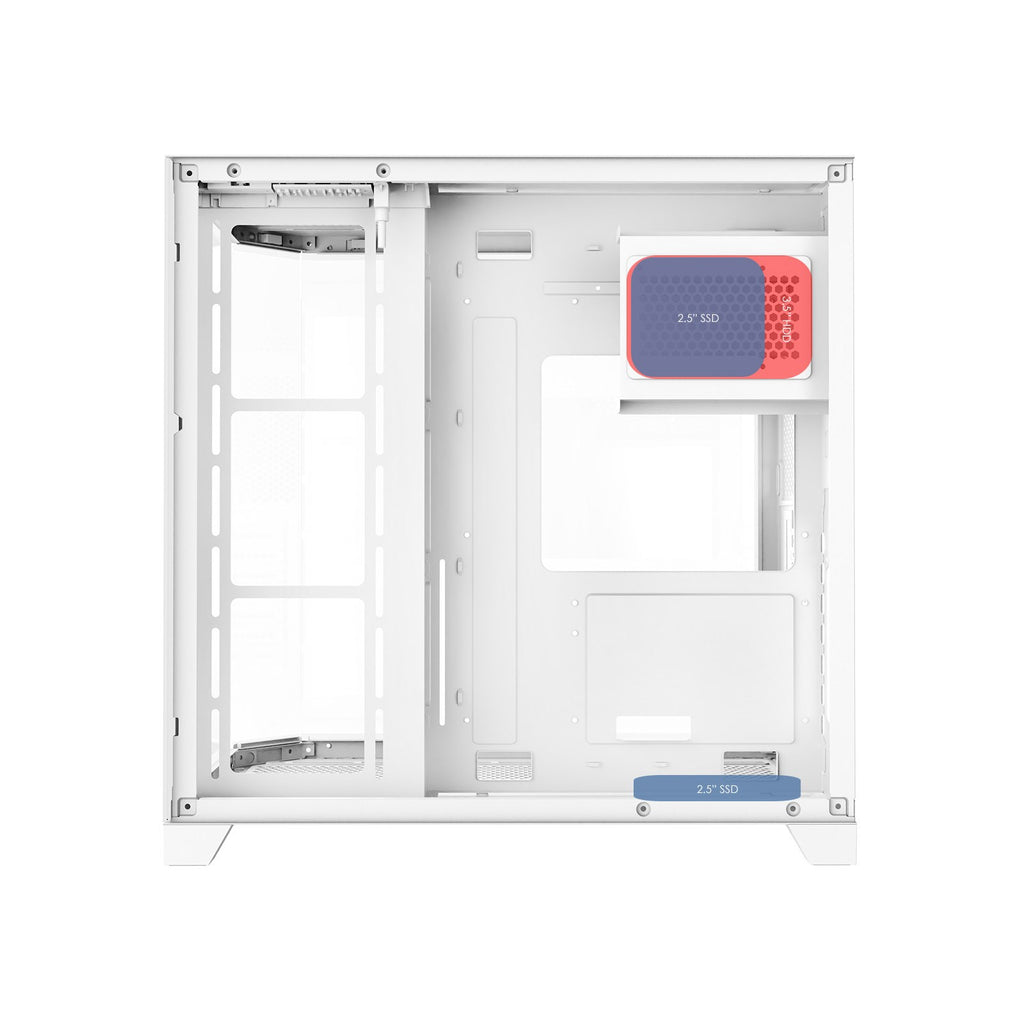 Mid Tower Gaming Case - Black/White
